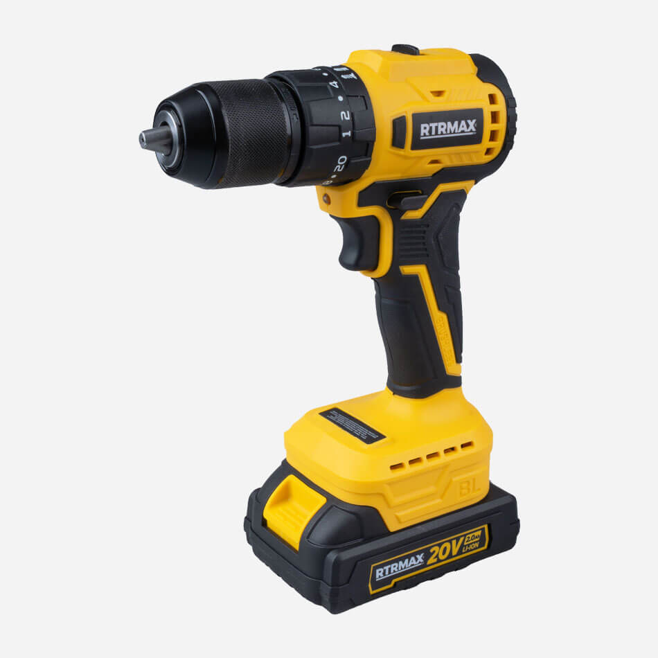 RTRMAX RTM3520 KÖMÜRSÜZ AKÜLÜ DARBELI MATKAP 35Nm 20V 2x2 Ah AKÜ